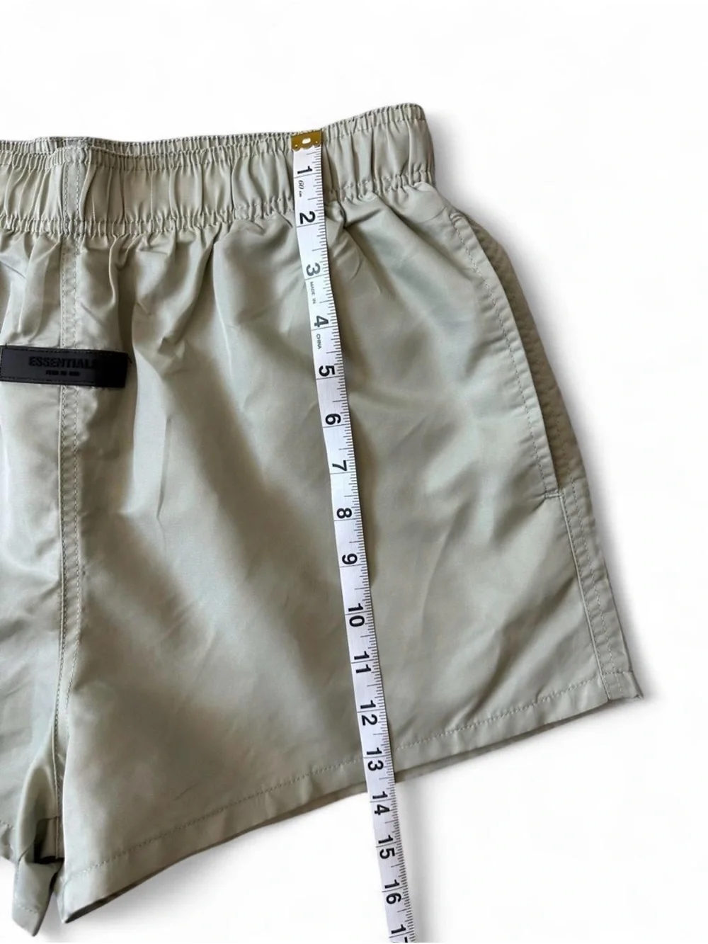 Fear Of God Essentials Men's Light Sage Green Athletic Shorts - Size Small